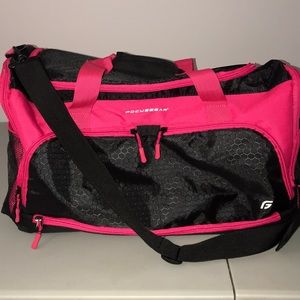 Focus Gear Black and Pink Duffel Bag
